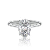 Oval Cut Classic Moissanite Engagement Ring