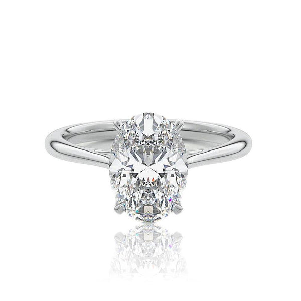 Oval Cut Classic Moissanite Engagement Ring