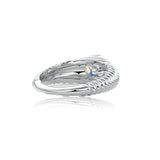 Oval Cut Diamond Stepped Engagement Ring
