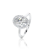 Oval Cut Halo Diamond Engagement Ring