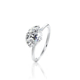 Oval Cut Hidden Halo Diamond Engagement Ring