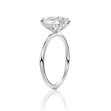 Oval Cut Hidden Halo Diamond Engagement Ring