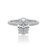 Oval Cut Hidden Halo Moissanite Engagement Ring