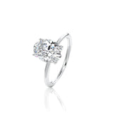 Oval Cut Hidden Halo Moissanite Engagement Ring