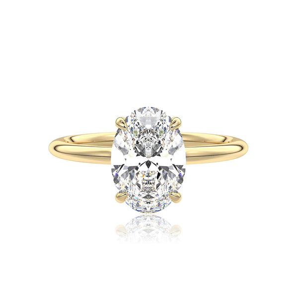 Oval Cut Modern Diamond Engagement Ring