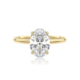 Oval Cut Modern Moissanite Ring