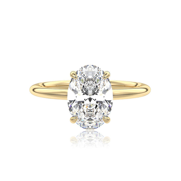 Oval Cut Modern Moissanite Ring