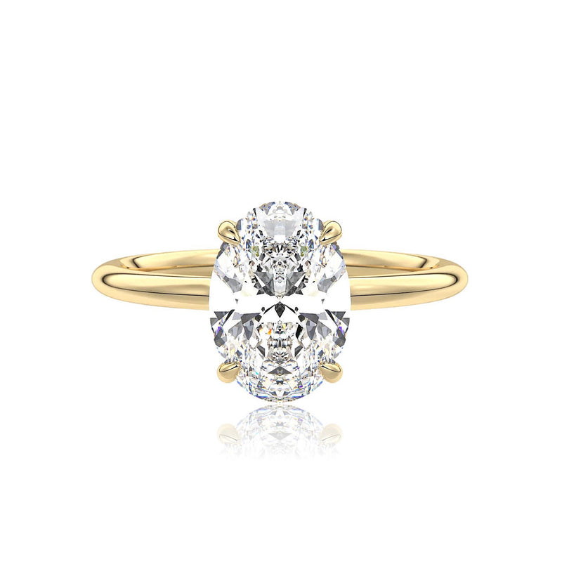 Oval Cut Modern Moissanite Ring
