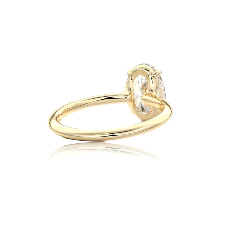 Oval Cut Modern Moissanite Ring