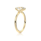 Oval Cut Modern Moissanite Ring