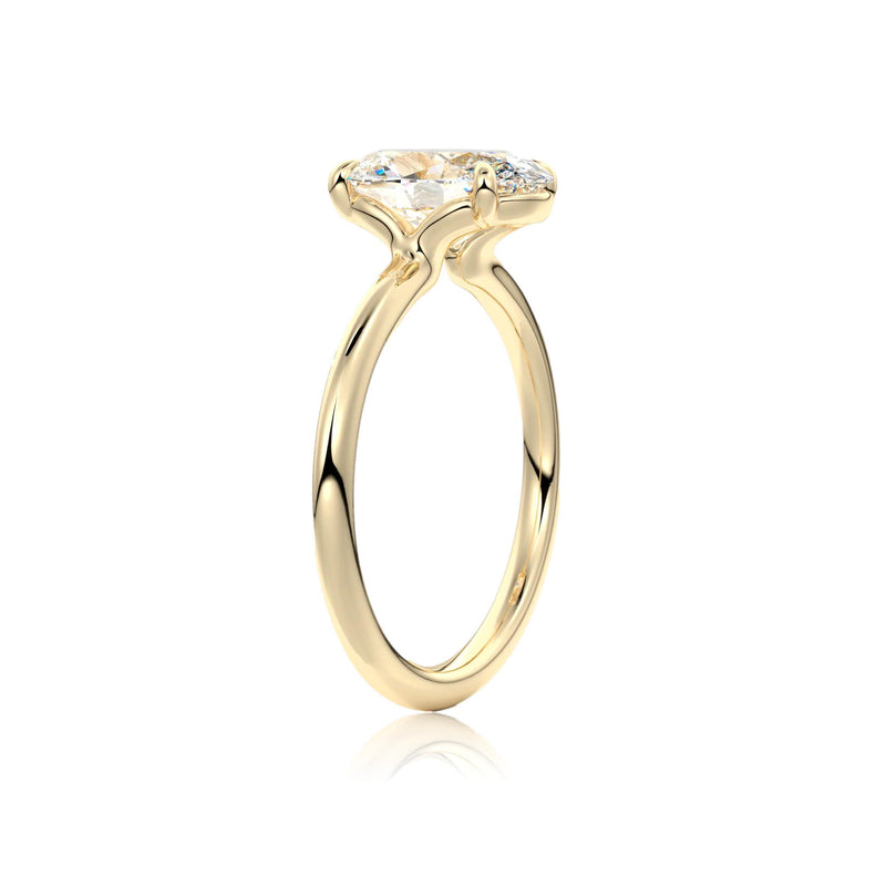 Oval Cut Modern Moissanite Ring