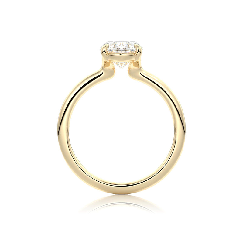 Oval Cut Modern Moissanite Ring