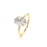 Oval Cut Modern Moissanite Ring