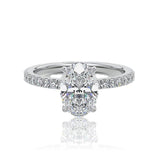 Oval Vintage Floral Bezel Moissanite Engagement Ring