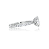 Oval Vintage Floral Bezel Moissanite Engagement Ring