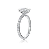 Oval Vintage Floral Bezel Moissanite Engagement Ring