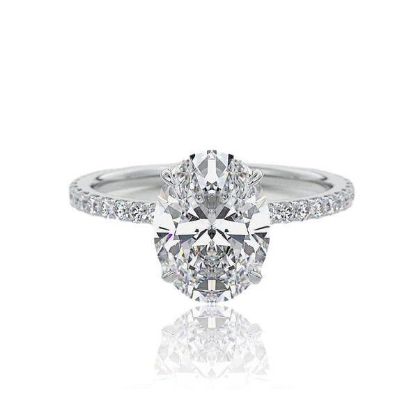 Oval Cut Classic Moissanite Engagement Ring