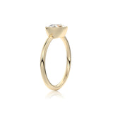 Oval Classic Rub-Over Moissanite Engagement Ring