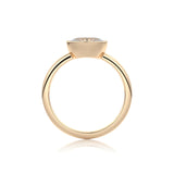 Oval Classic Rub-Over Moissanite Engagement Ring