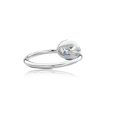 Oval Classic Rub-Over Moissanite Engagement Ring