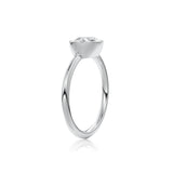 Oval Classic Rub-Over Moissanite Engagement Ring