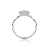 Oval Classic Rub-Over Moissanite Engagement Ring