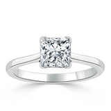 Lab-Diamond Princess Cut Engagement Ring, Classic Style, Choose Your Stone Size and Metal