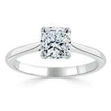 Lab-Diamond Cushion Cut Engagement Ring, Classic Style, Choose Your Stone Size and Metal