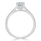 Lab-Diamond Emerald Cut Engagement Ring, Tiffany Style, Choose Your Stone Size and Metal