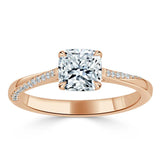 1.20ct  Cushion Cut Moissanite Engagement Ring, Classic Style,  Available in White Gold, Platinum, Rose Gold or Yellow Gold