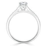 1.00ct  Emerald Cut Moissanite Engagement Ring, Classic Style,  Available in White Gold, Platinum, Rose Gold or Yellow Gold