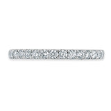 0.55ct Moissanite Wedding Band, Delicate Half Eternity Ring, 2.00mm Wide,  Available in White Gold or Platinum