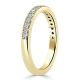 0.70ct Moissanite Wedding Band, Delicate Half Eternity Ring, 2.50mm Wide Pave Set,  Available in White Gold or Platinum