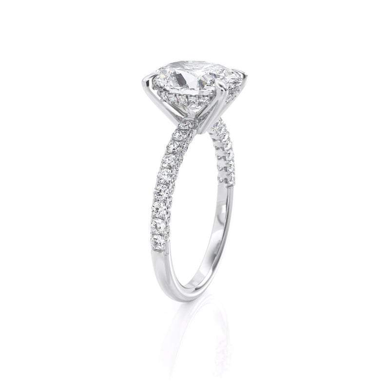 3.00ct Oval Cut Moissanite, Classic Engagement Ring, Available in White Gold or Platinum