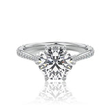 Round Cut 6 Claw Moissanite Engagement Ring
