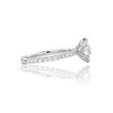 Round Cut 6 Claw Moissanite Engagement Ring