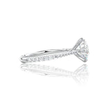 Round Cut 6 Claw Moissanite Engagement Ring