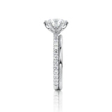 Round Cut 6 Claw Moissanite Engagement Ring