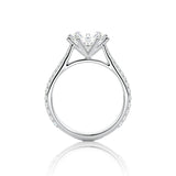Round Cut 6 Claw Moissanite Engagement Ring