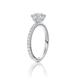 Round Cut 6 Claw Moissanite Engagement Ring