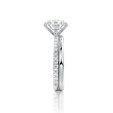 Round Cut 6 Claw Moissanite Engagement Ring