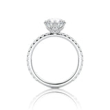 Round Cut 6 Claw Moissanite Engagement Ring