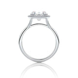 Round Cut Classic Halo Moissanite Engagement Ring