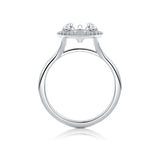 Round Cut Classic Halo Moissanite Engagement Ring