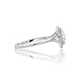 Round Cut Classic Halo Moissanite Engagement Ring