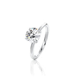 Round Cut Classic Moissanite Engagement Ring