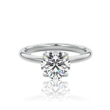 Round Cut Classic Moissanite Engagement Ring