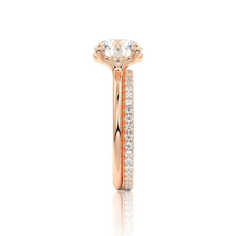 Round Cut Classic Moissanite Engagement Ring