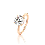 Round Cut Classic Moissanite Engagement Ring