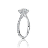 Round Cut Hidden Halo Moissanite Engagement Ring